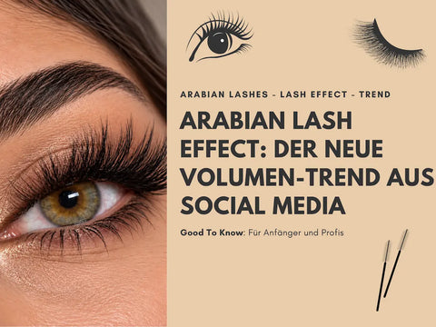 Arabian Lash Effect mit voluminöser Wimpernverlängerung – moderner Lash Trend mit dichtem, ausdrucksstarkem Volumen-Look für professionelle Wimpernstylistinnen.