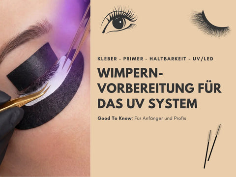Wimpernvorbereitung für das UV System mit VIELLA LASHES – Wimpernshampoo, Primer und lichtundurchlässige UV-Augenpads für haltbare Wimpernverlängerung