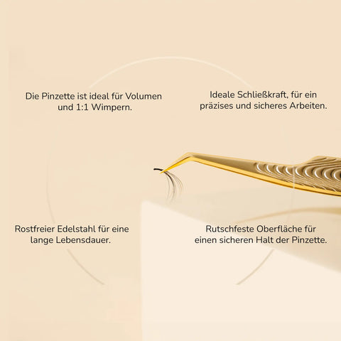 Wimpern Pinzette aus Rostfreiem Edelstahl für die Lash Extension VIELLA LASHES
