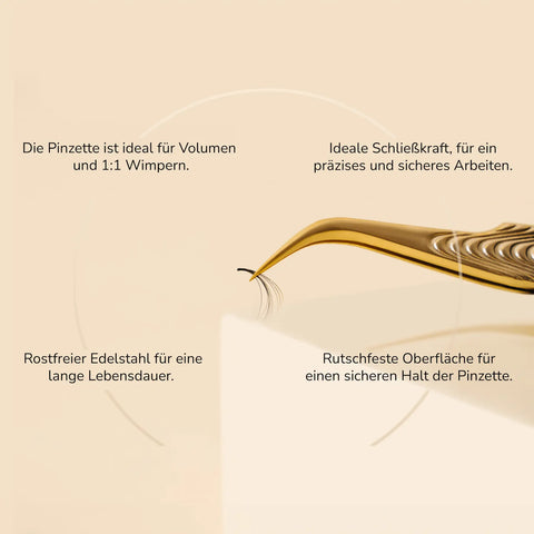 Wimpern Pinzetten mit idealer Schließkraft für Präzises arbeiten VIELLA LASHES