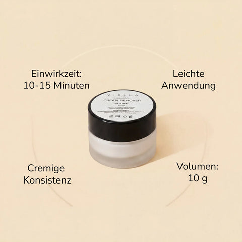 VIELLA LASHES Cream Remover Neutral – cremige Konsistenz, 10g Volumen, 10-15 Minuten Einwirkzeit für einfache Wimpernkleber-Entfernung
