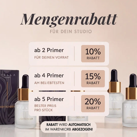 VIELLA LASHES Lash Bonder für professionelle Wimpernverlängerungen – 15 % Mengenrabatt ab 2 Stück für dein Wimpernstudio.