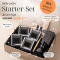 VIELLA LASHES Starter-Set für Wimpernverlängerung – 4 Wimpern Proben, Pinzette, Top Glue Kleber und Kleber-Ratgeber für Lash Stylistinnen