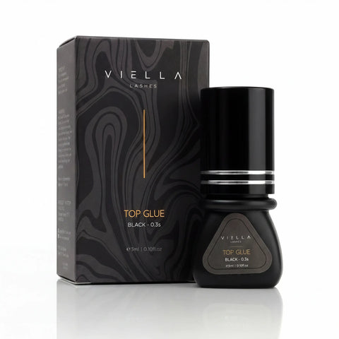 VIELLA LASHES Top Glue Black 3ml – Premium Wimpernkleber mit 0,3s Trocknungszeit für erfahrene Profis bei Wimpernverlängerung